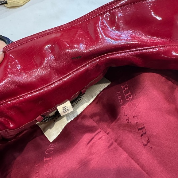 Authentic Burberry Glossy Red Trench Coat - Picture 14 of 16